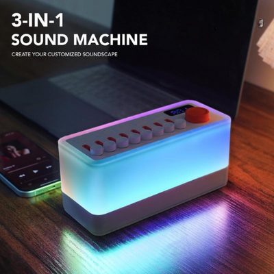 3-in-1 Sleep Machine with Night Light & Bluetooth Speaker