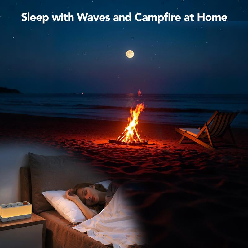 3-in-1 Sleep Machine with Night Light & Bluetooth Speaker